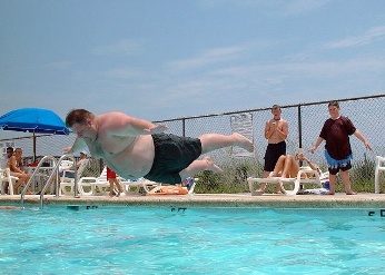 fat guy dive