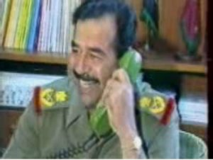 Saddam on Phone