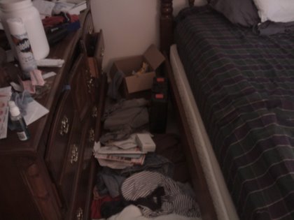 Benny's bedroom before cleaning