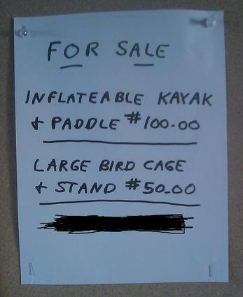 Kayak and Bird Cage 4 Sale